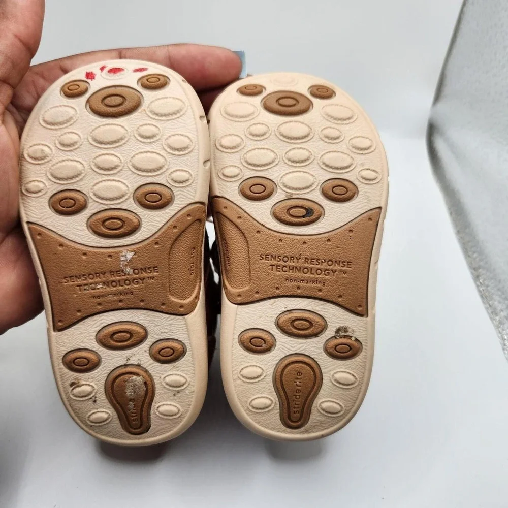 Stride Rite SRT Quinn Toddler Brown Leather Ankle Boots Size 4W
